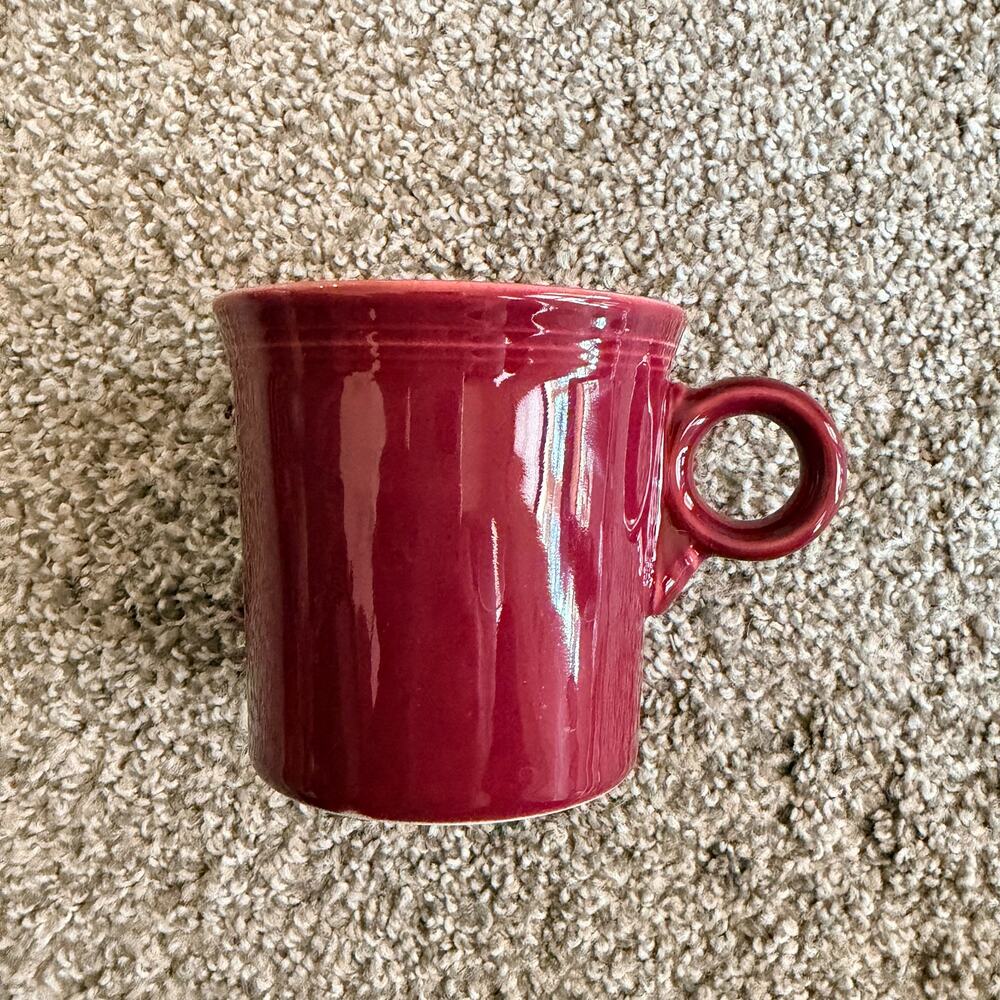 FIESTA USA Mulberry Fiestaware Coffee Mug Ring Handle Red